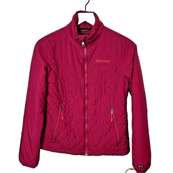 Marmot Womens Jacket Size Small Magenta Pink Quilted Full Zip Lightweight Regina - Picture 1 of 7